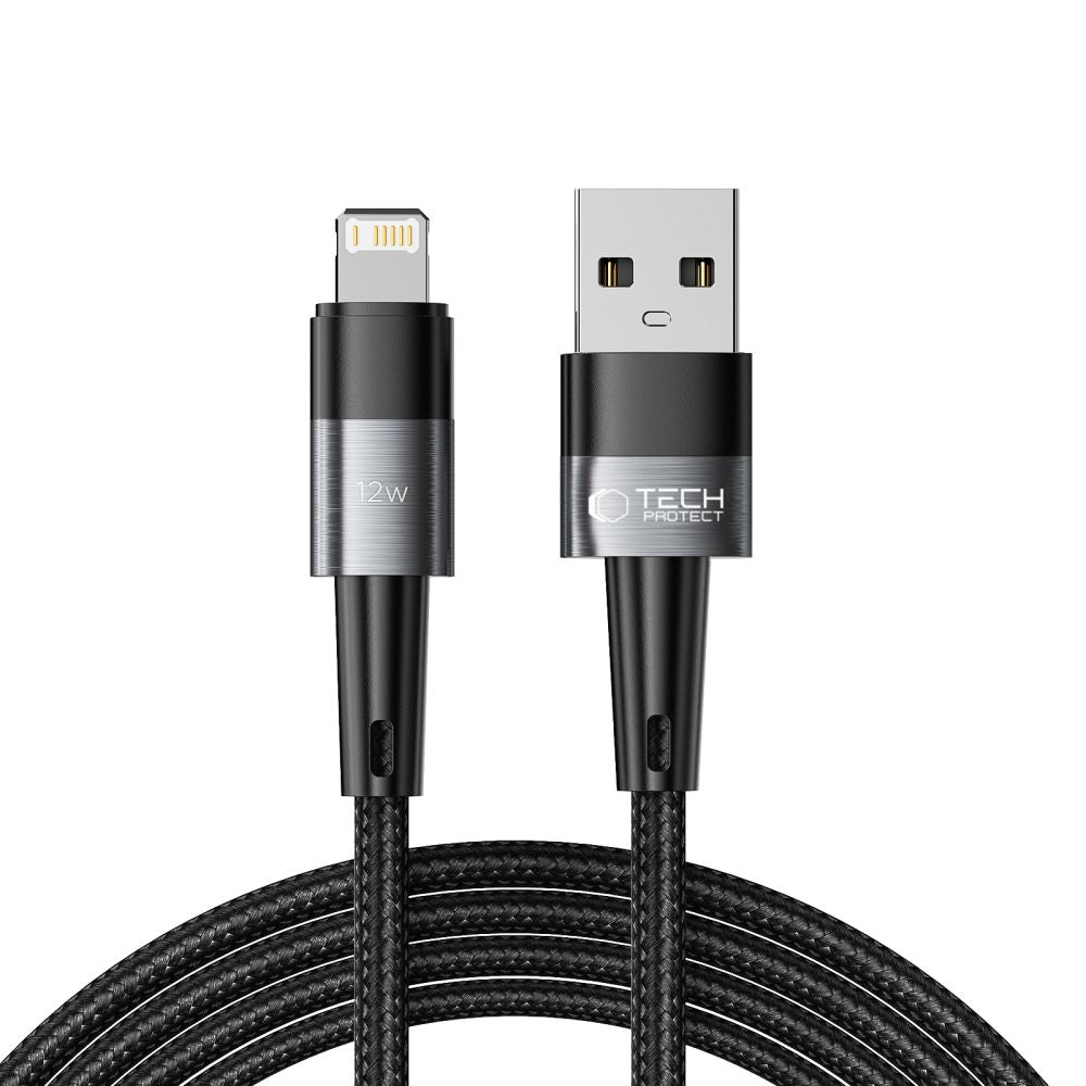 USB-A - iPhone Lightning cable 12W 2.4A 2m - gray - Carlat