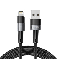 USB-A - iPhone Lightning cable 12W 2.4A 2m - gray - Carlat
