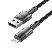 USB-A - iPhone Lightning cable 12W 2.4A 2m - gray - Carlat