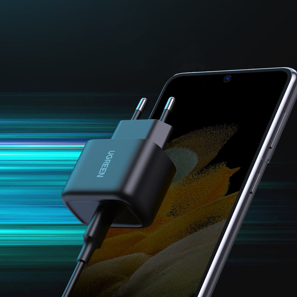 USB-C 25W PD + USB-C 2m black power charger - Carlat
