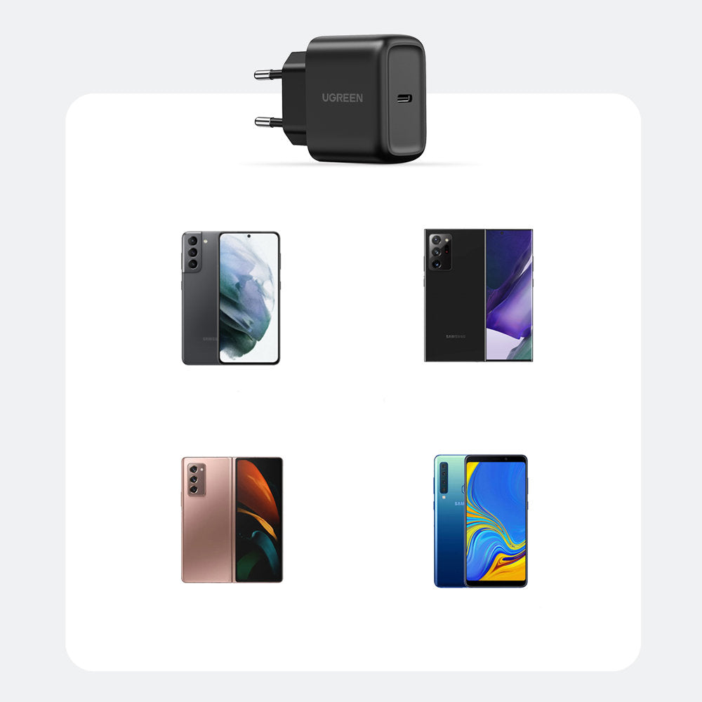 USB-C 25W PD + USB-C 2m black power charger - Carlat