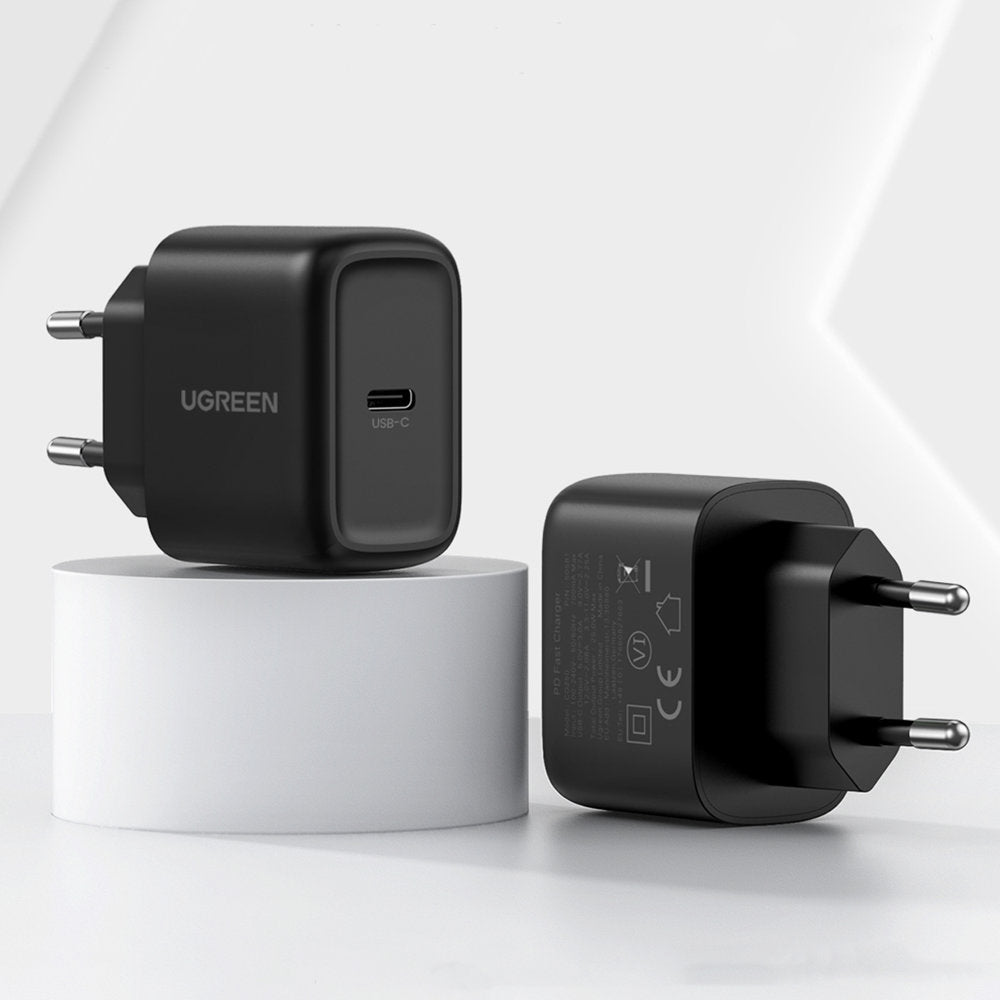 USB-C 25W PD + USB-C 2m black power charger - Carlat