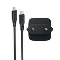 USB-C 30W GaN wall charger with USB-C - Lightning 1.2m cable - black - Carlat