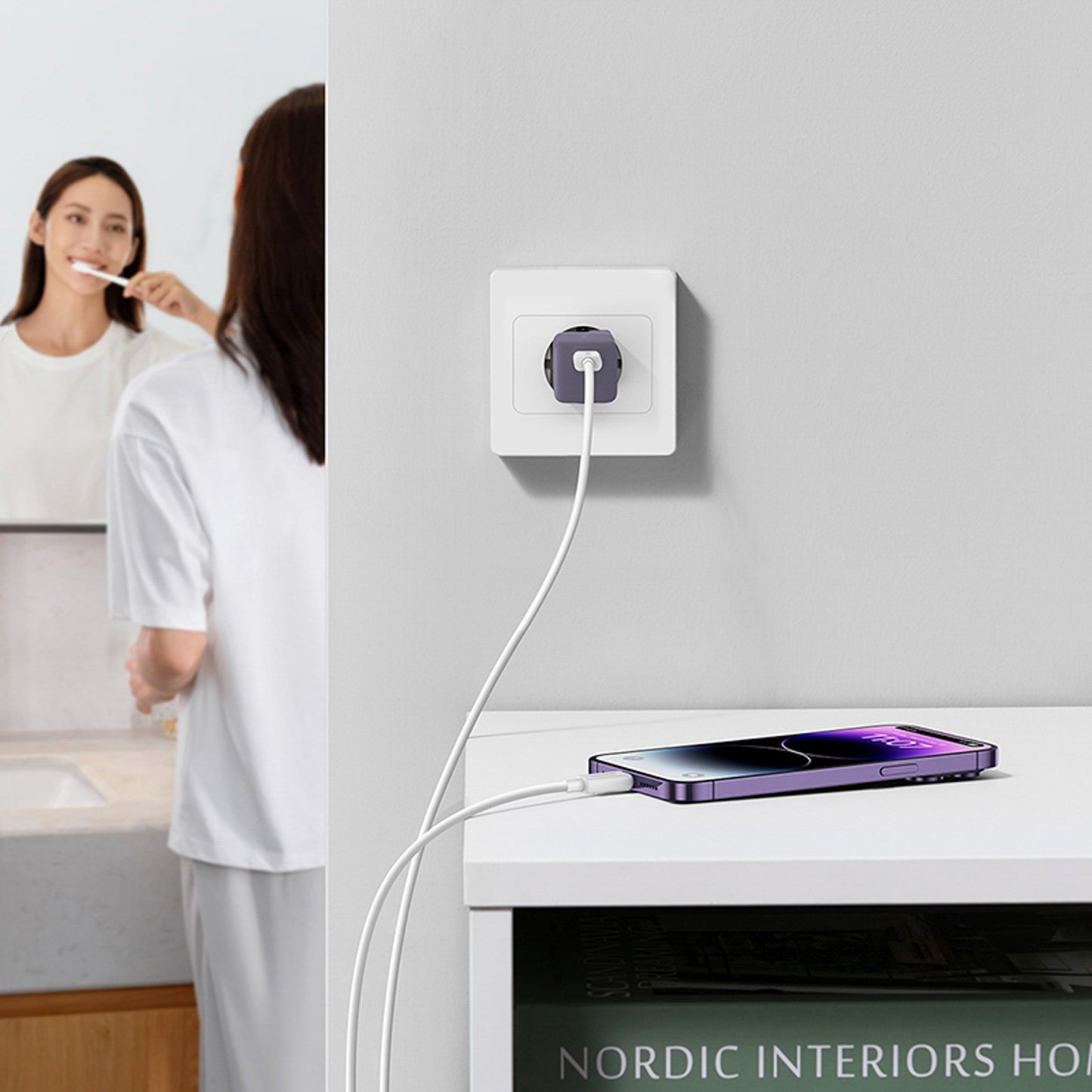 USB-C GaN5 30W EU charger - purple - Carlat
