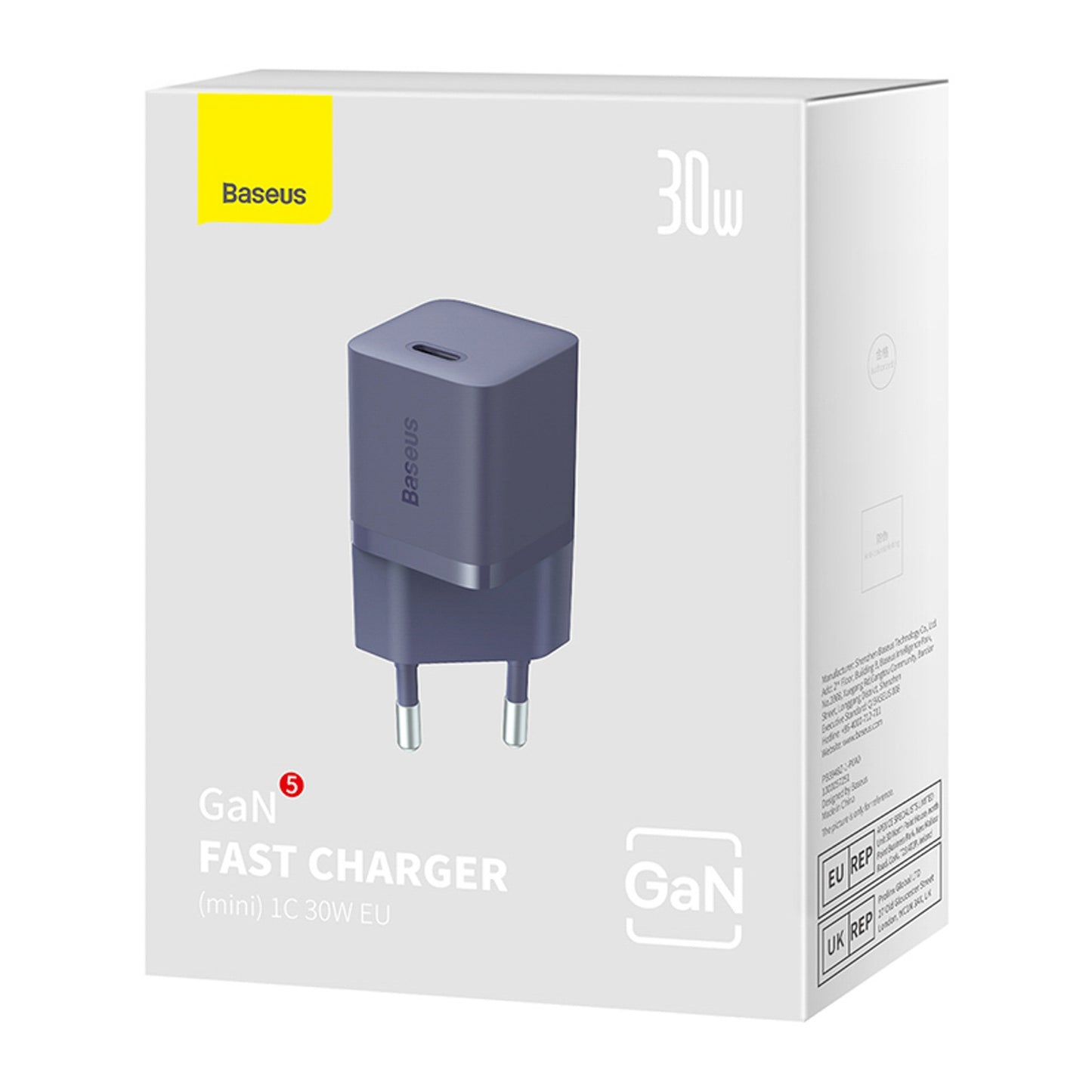 USB-C GaN5 30W EU charger - purple - Carlat