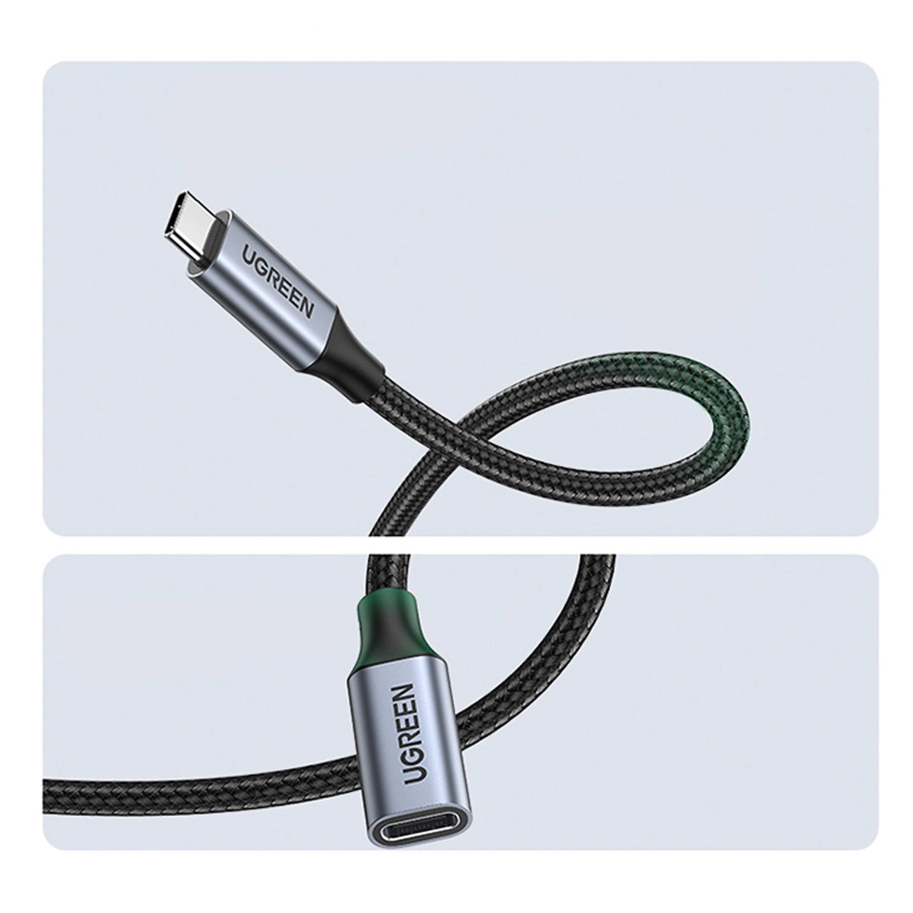 USB-C PD QC extension cable 100W 5A 10Gbps 0.5m - gray - Carlat