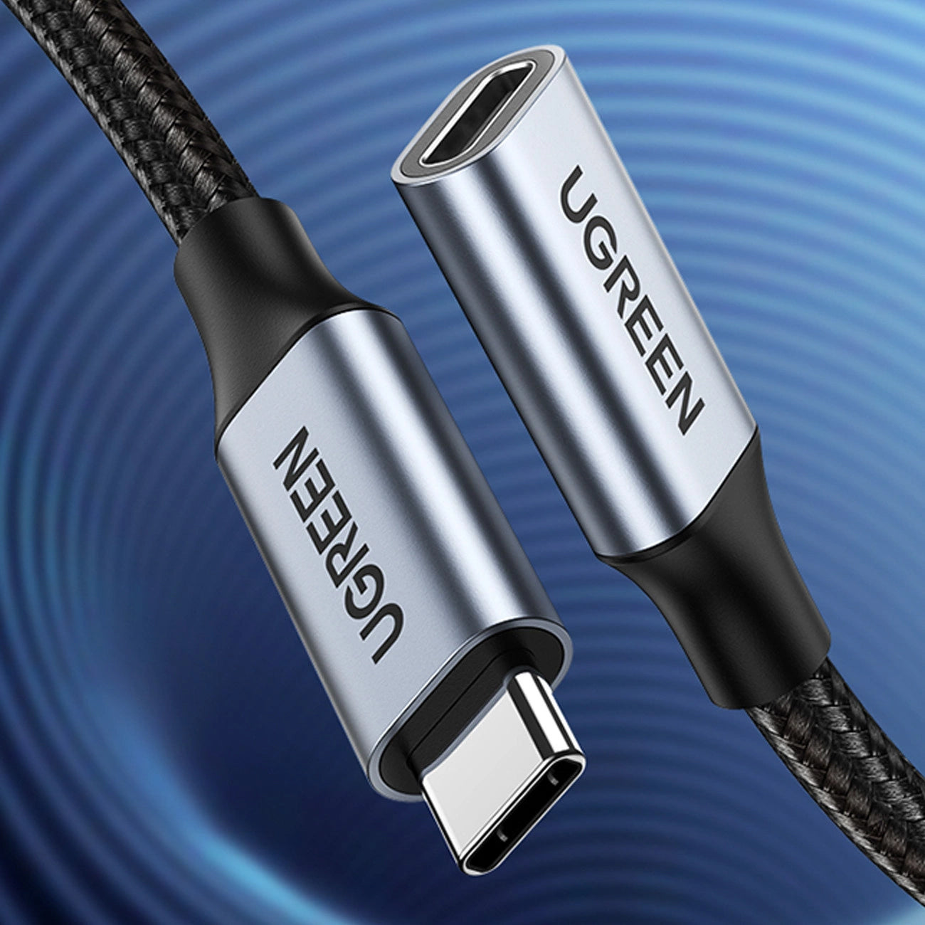 USB-C PD QC extension cable 100W 5A 10Gbps 0.5m - gray - Carlat