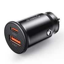 USB-C USB-A 30W car charger - black - Carlat