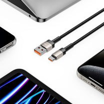 USB-C - USB-A UltraBoost Evo cable 100W 5A 1m - titanium - Carlat