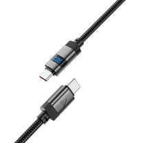 USB-C - USB-C cable with display 480Mb/s 66W 1.2m - black - Carlat