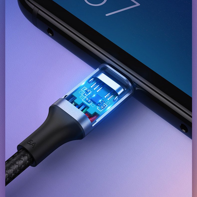 USB-C cable - USB-C Power Delivery Quick Charge 1m - grey - Carlat