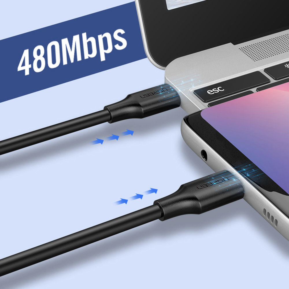 USB-C cable for charging and data transfer 3A 1.5m black - Carlat
