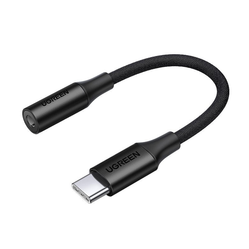 USB-C headphone adapter for 3.5mm Mini Jack 10cm - black - Carlat