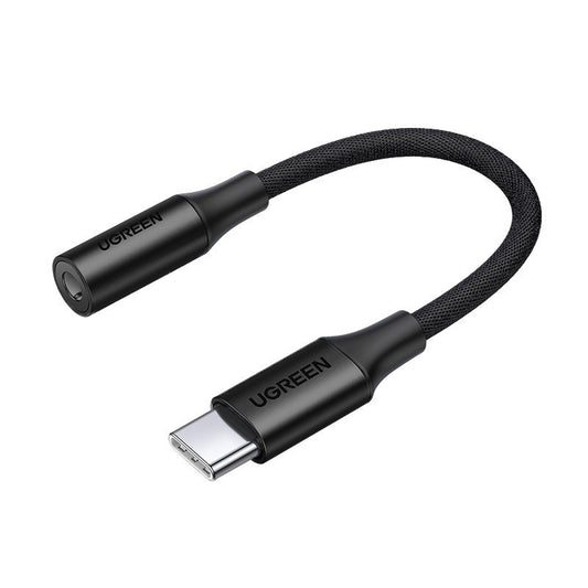 USB-C headphone adapter for 3.5mm Mini Jack 10cm - black - Carlat