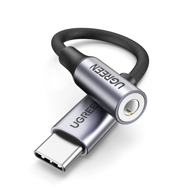 USB-C headphone adapter for 3.5mm Mini Jack 10cm - black - Carlat