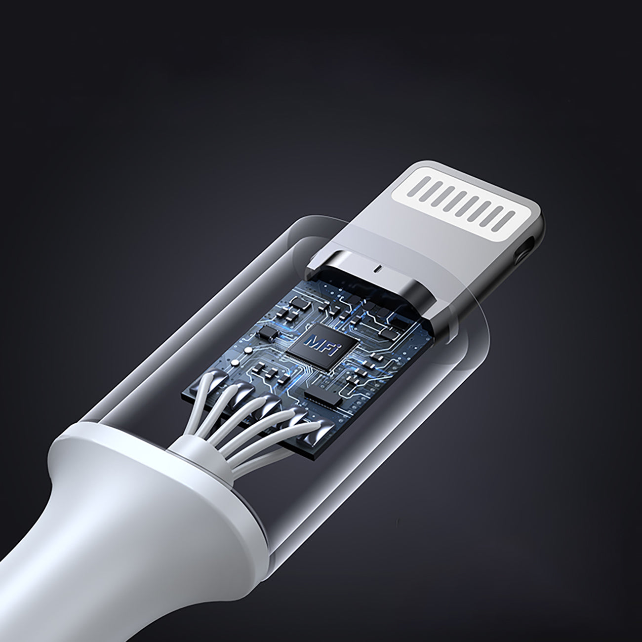USB-C - iPhone Lightning MFi cable 1m - silver - Carlat
