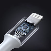 USB-C - iPhone Lightning MFi cable 1m - silver - Carlat