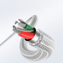 USB-C - iPhone Lightning MFi cable 1m - silver - Carlat