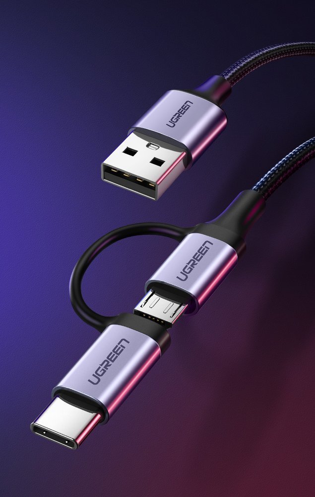 USB Cables – 2in1 Cable, strong braided cable USB - Carlat