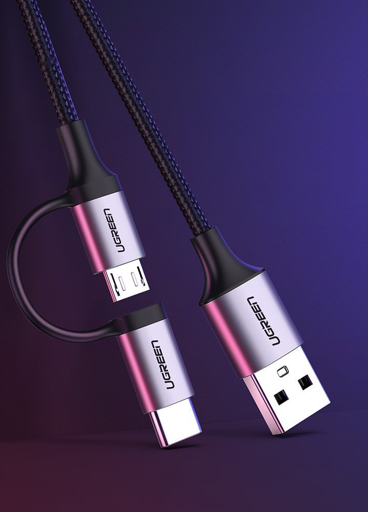 USB Cables – 2in1 Cable, strong braided cable USB - Carlat
