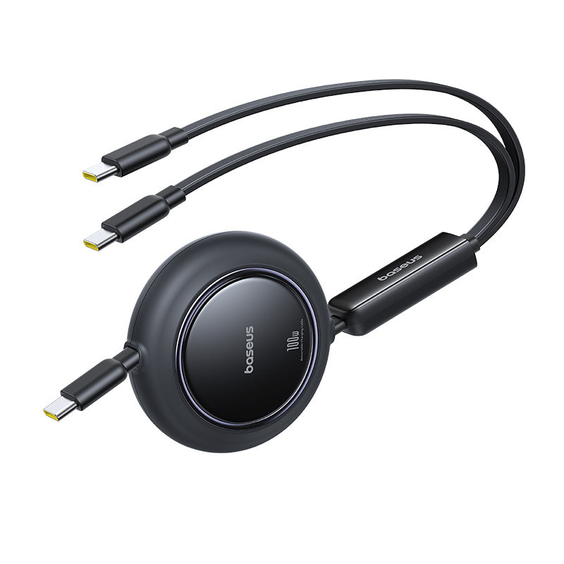 USB Cables – 2in1 USB-C retractable cable 100W 1.2m - Carlat