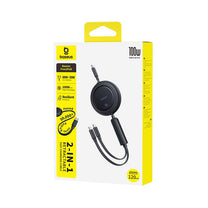 USB Cables – 2in1 USB-C retractable cable 100W 1.2m - Carlat