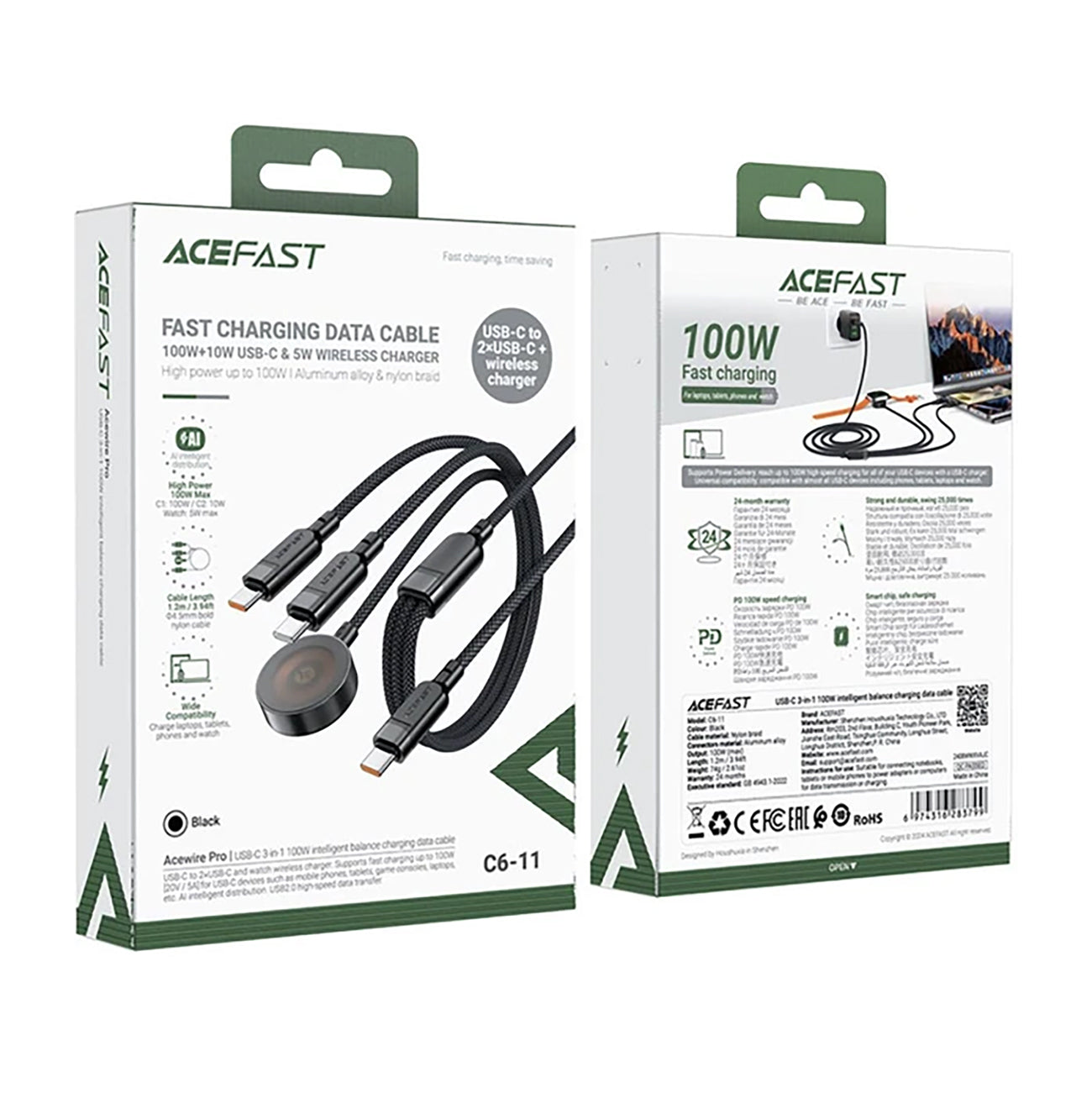 USB Cables – 3in1 Cable USB-C - 2x USB-C / - Carlat
