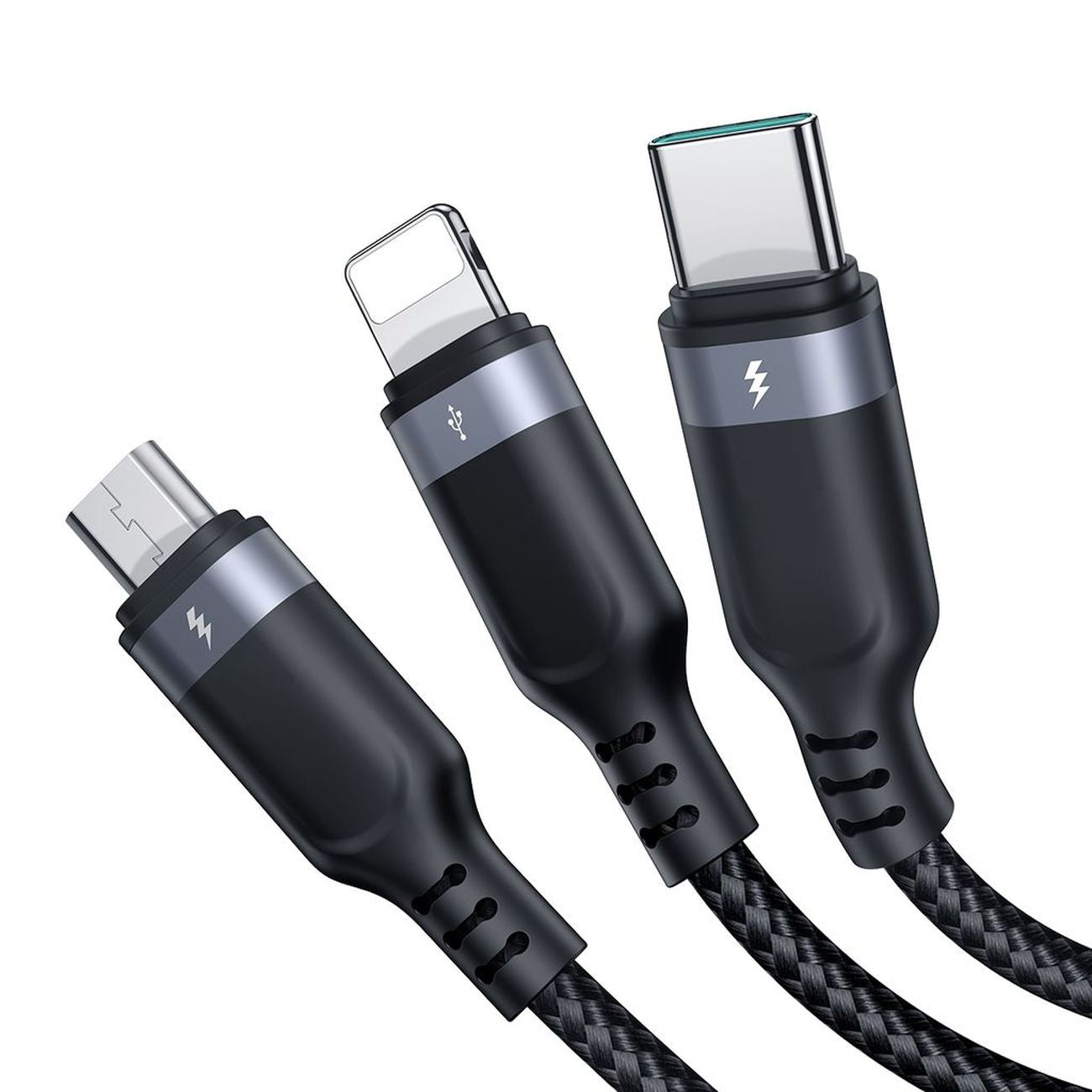 USB Cables – 3in1 USB-A - Lightning USB-C MicroUSB cable - Carlat