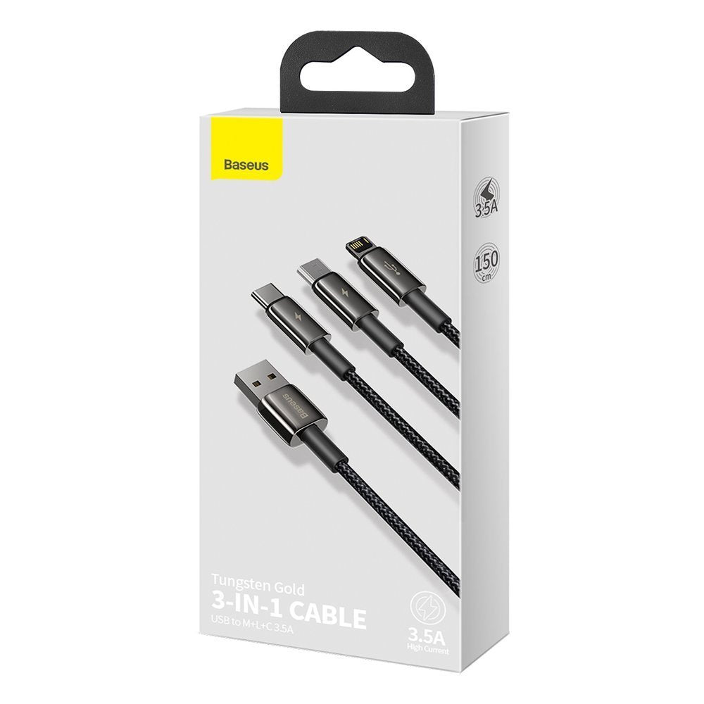 USB Cables – 3in1 USB cable USB-C Iphone Lightning microUSB - Carlat