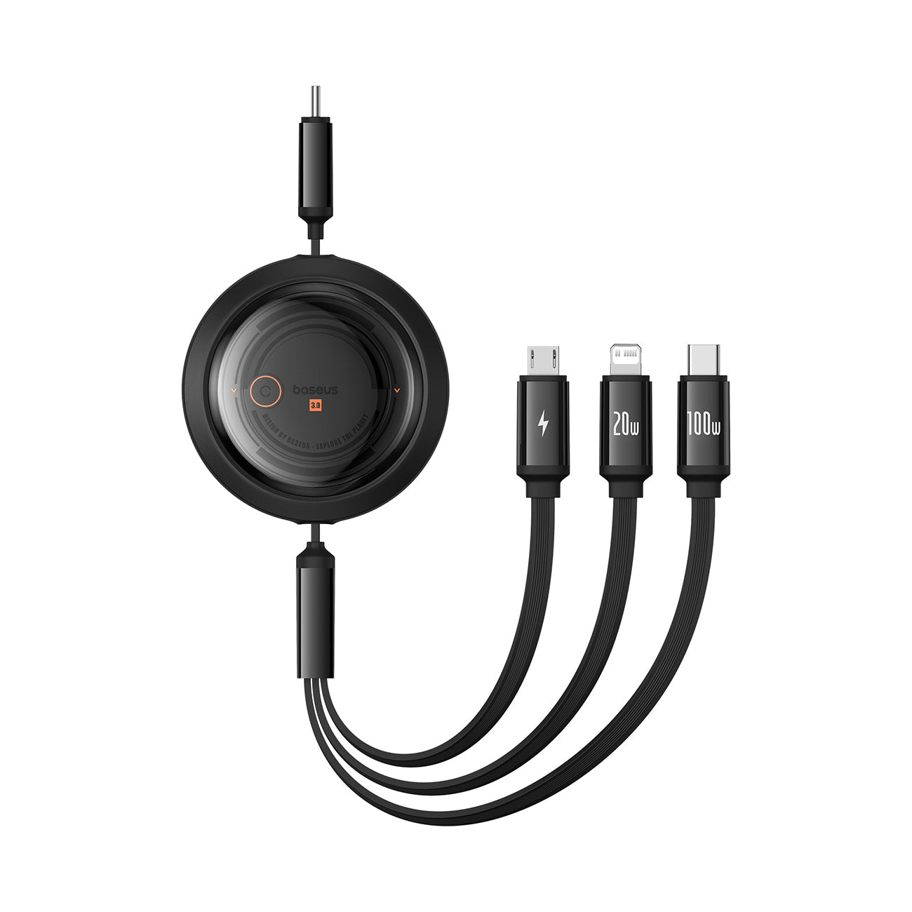USB Cables – 3in1 Universal retractable cable USB-C - Lightning - Carlat