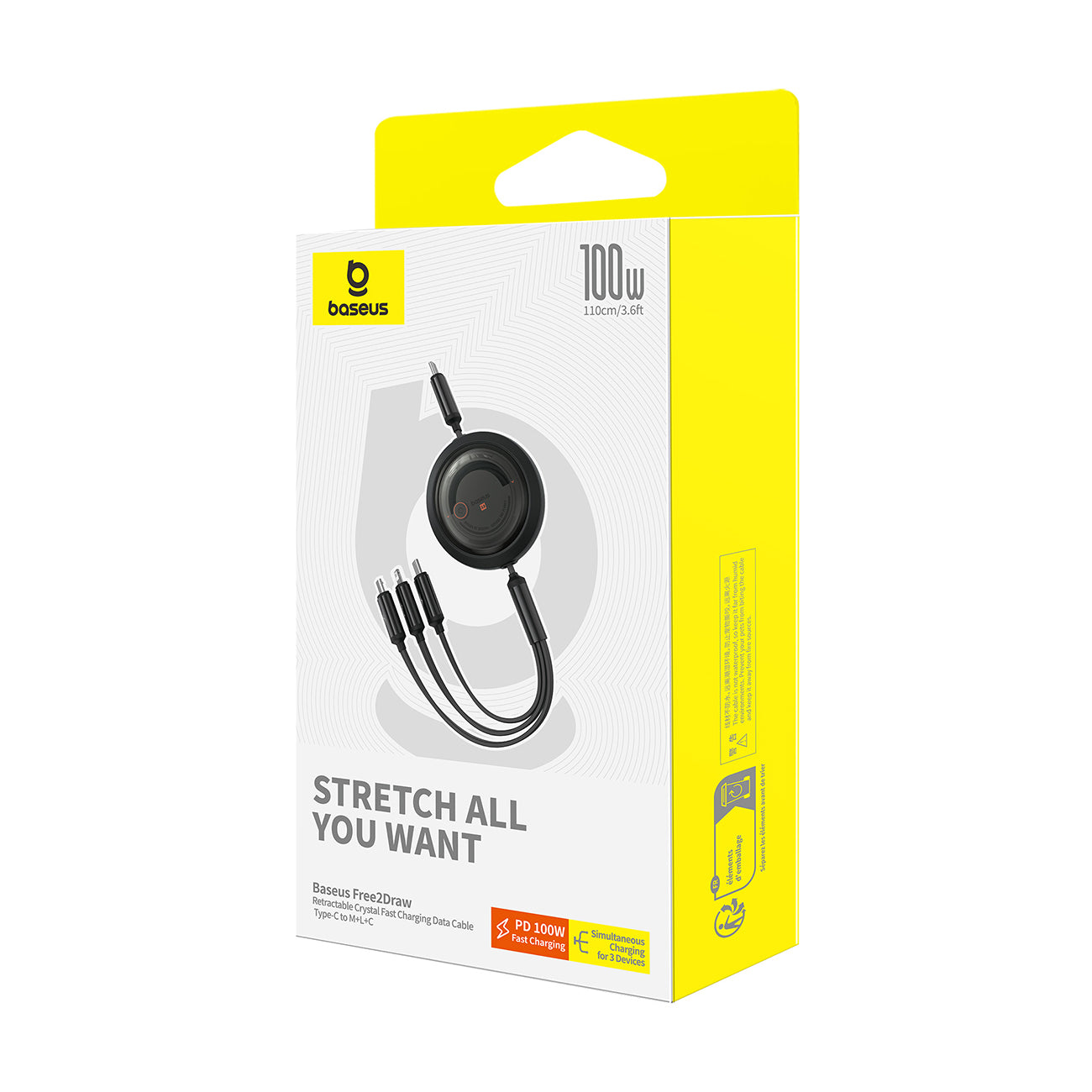 USB Cables – 3in1 Universal retractable cable USB-C - Lightning - Carlat