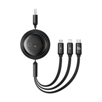 USB Cables – 3in1 retractable cable USB-A - MicroUSB/Lightning/USB-C 100W - Carlat