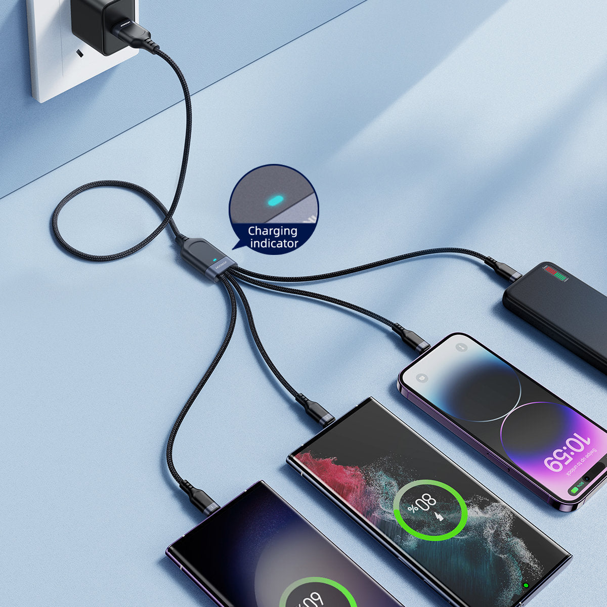 USB Cables – 4in1 Cable USB-A - 2x USB-C iPhone - Carlat