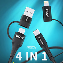 USB Cables – 4in1 Universal cable 2x USB-C 1x USB-A - Carlat