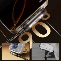USB Cables – Angled USB-A iPhone Lightning 3A cable 1.2m - Carlat