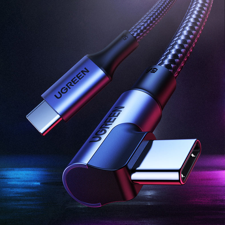 USB Cables – Angled USB-C PD QC cable 100W 5A - Carlat