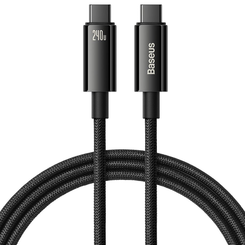 USB Cables – Braided USB-C cable 480Mb/s 240W Tungsten Gold - Carlat