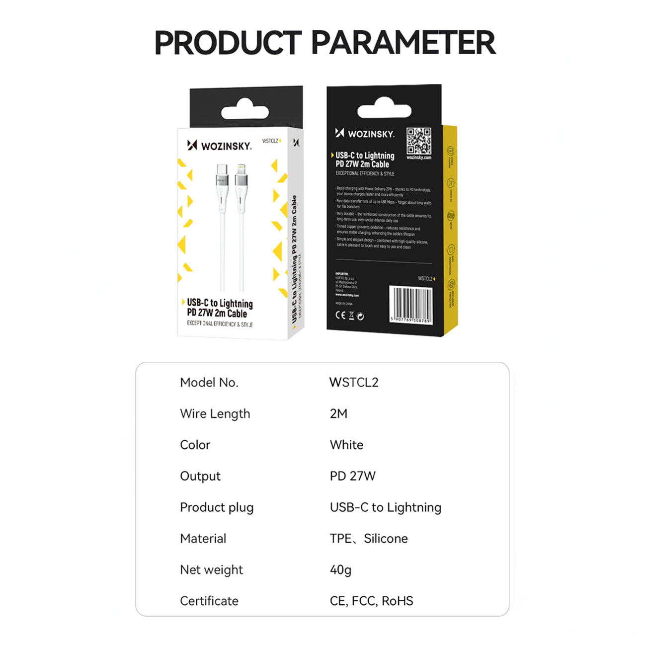 USB Cables – Cable for iPhone USB-C - Lightning PD - Carlat