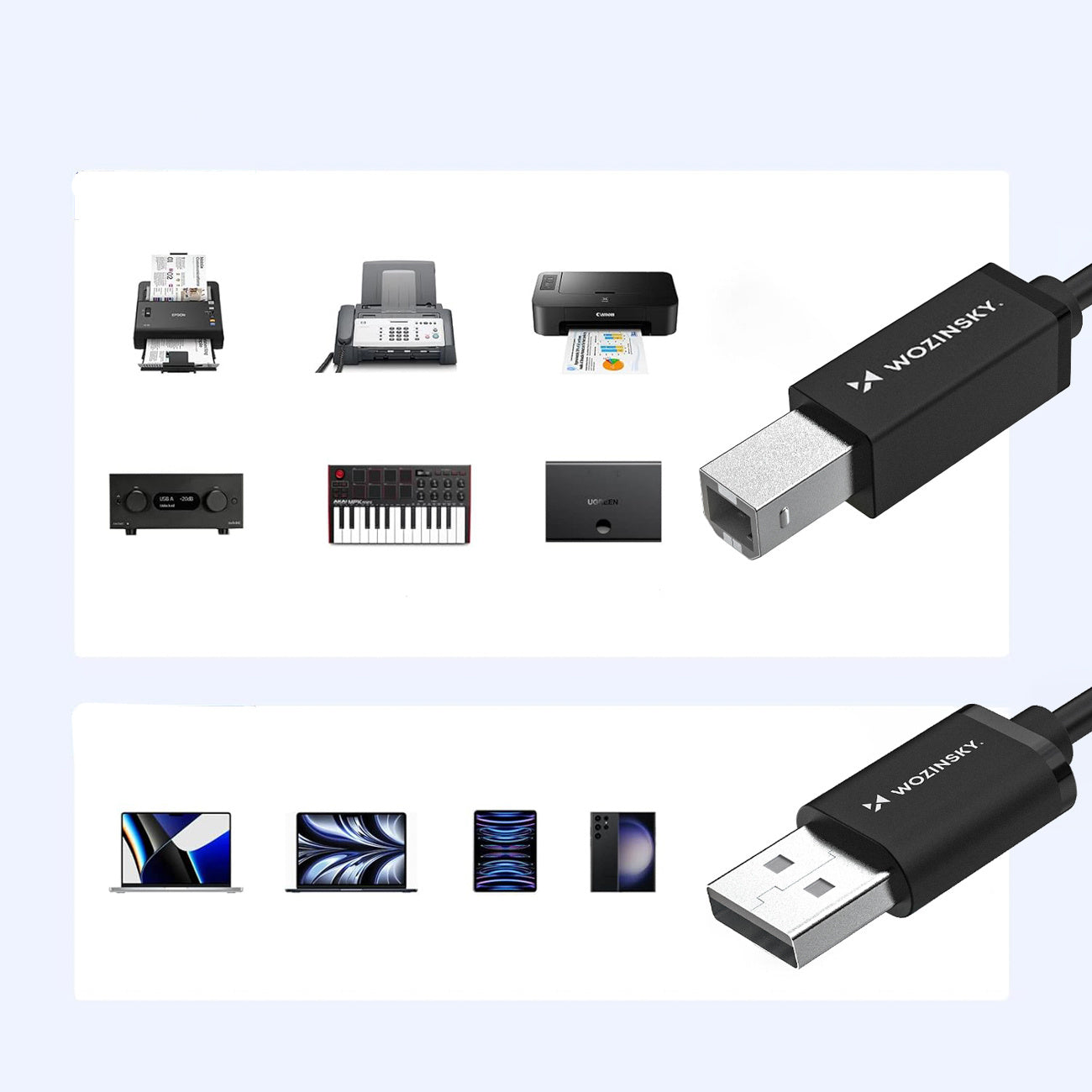 USB Cables – Cable for printer scanner USB-B - USB-A - Carlat