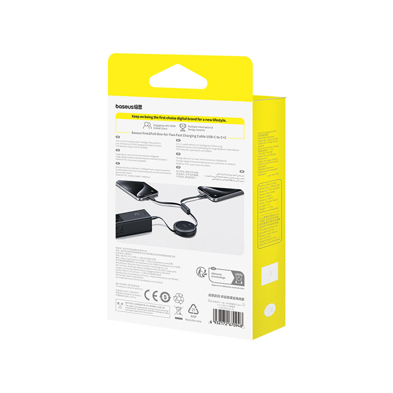 USB Cables – Cable retractable USB-C - 2 x USB-C - Carlat