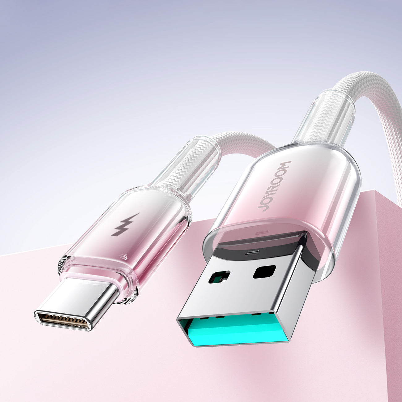 USB Cables – Crystal-Clear Series 3A USB-A - USB-C cable - Carlat