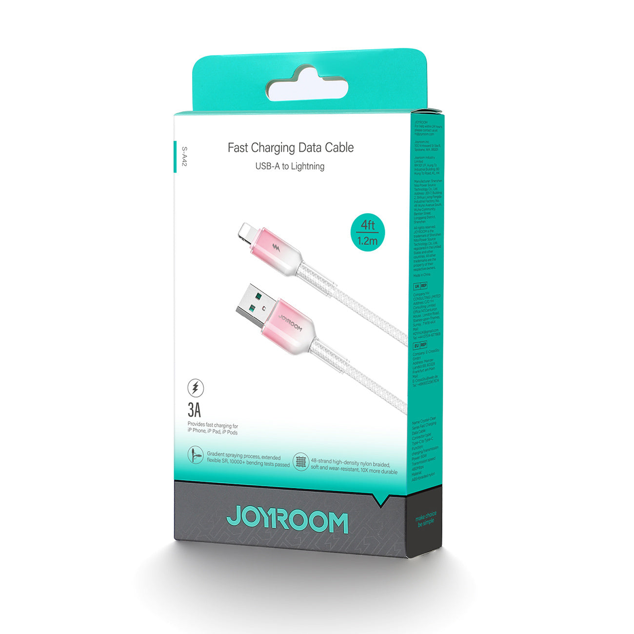 USB Cables – Crystal-Clear Series 3A USB-A - iPhone Lightning - Carlat