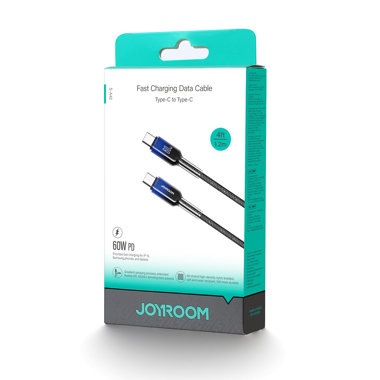USB Cables – Crystal-Clear Series 60W USB-C - USB-C cable - Carlat