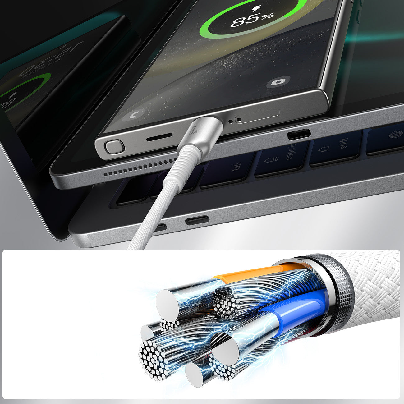 USB Cables – Cutting-Edge Series 3A USB-A - USB-C cable - Carlat