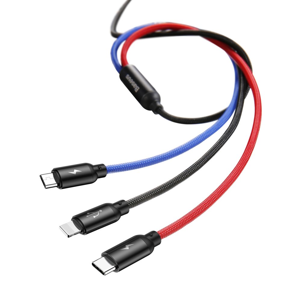USB Cables – Durable cable 3in1 USB microUSB Iphone Lightning - Carlat