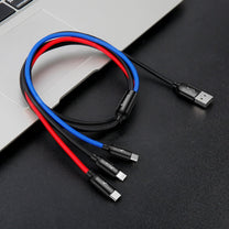 USB Cables – Durable cable 3in1 USB microUSB Iphone Lightning - Carlat
