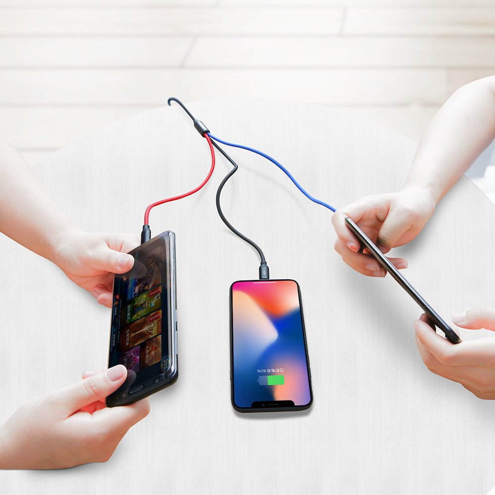USB Cables – Durable cable 3in1 USB microUSB Iphone Lightning - Carlat