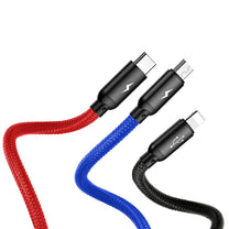 USB Cables – Durable cable 3in1 USB microUSB Iphone Lightning - Carlat
