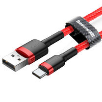 USB Cables – Durable flexible USB-C QC3.0 2A 2M red - Carlat