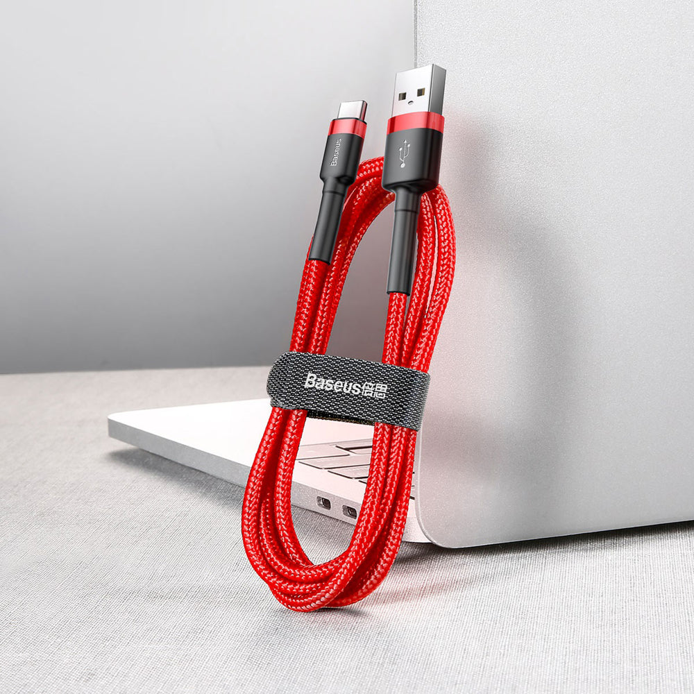 USB Cables – Durable flexible USB-C QC3.0 2A 2M red - Carlat